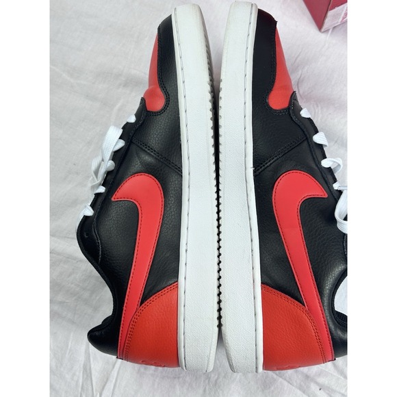 Size 10 - Nike Ebernon Low Black Habanero Red Aq1775-004 W/box - Picture 14 of 14